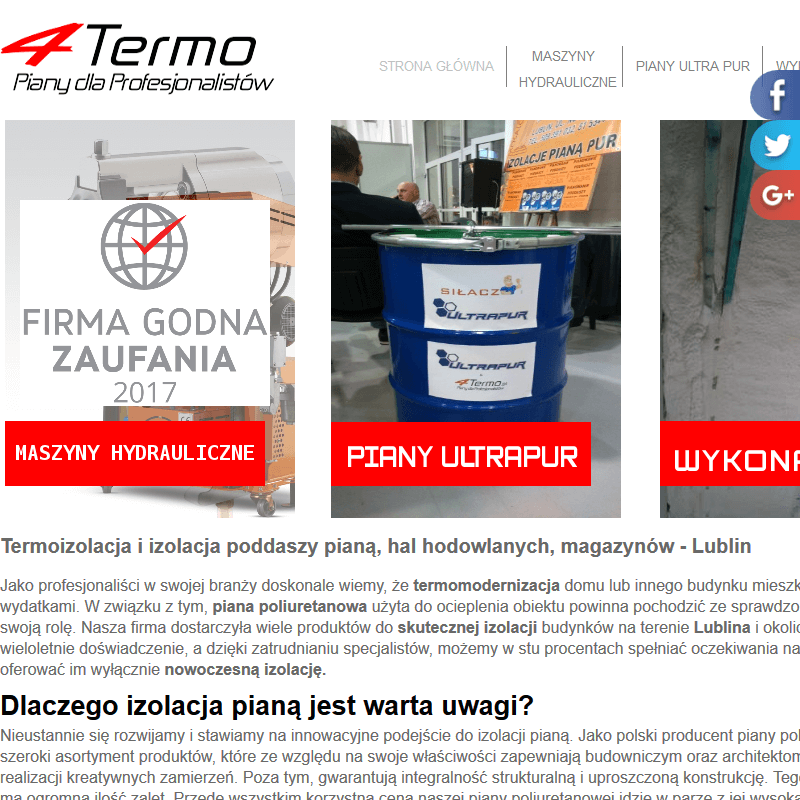 Maszyna do ocieplania pianką - Lublin