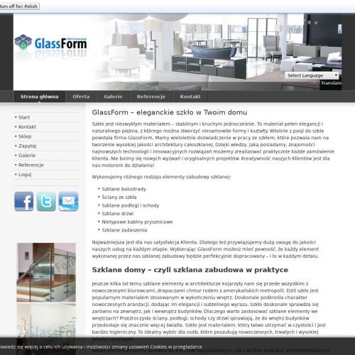 Szklane podłogi, schody i ściany