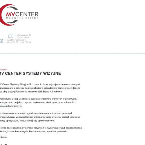 System wizyjny przemysłowy