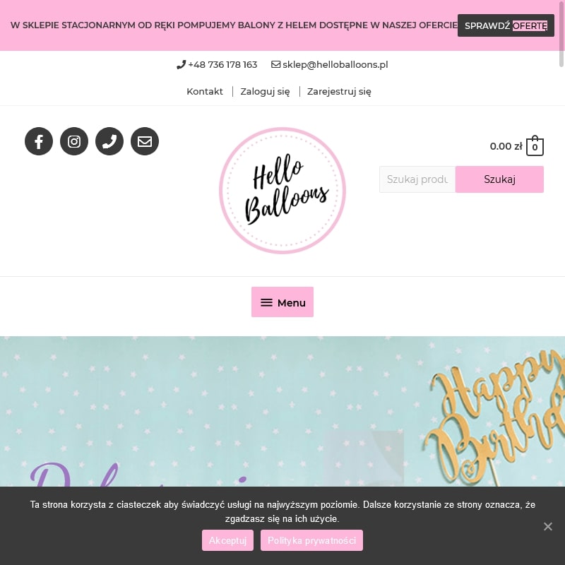 Hel do napełniania balonów