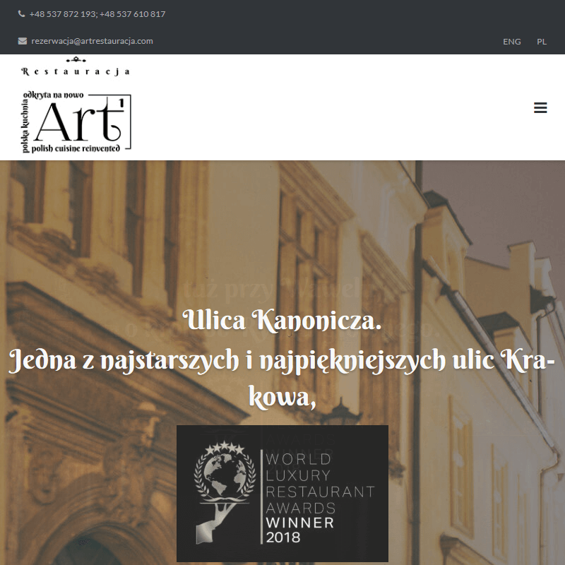 Restauracja - Kraków Kanonicza