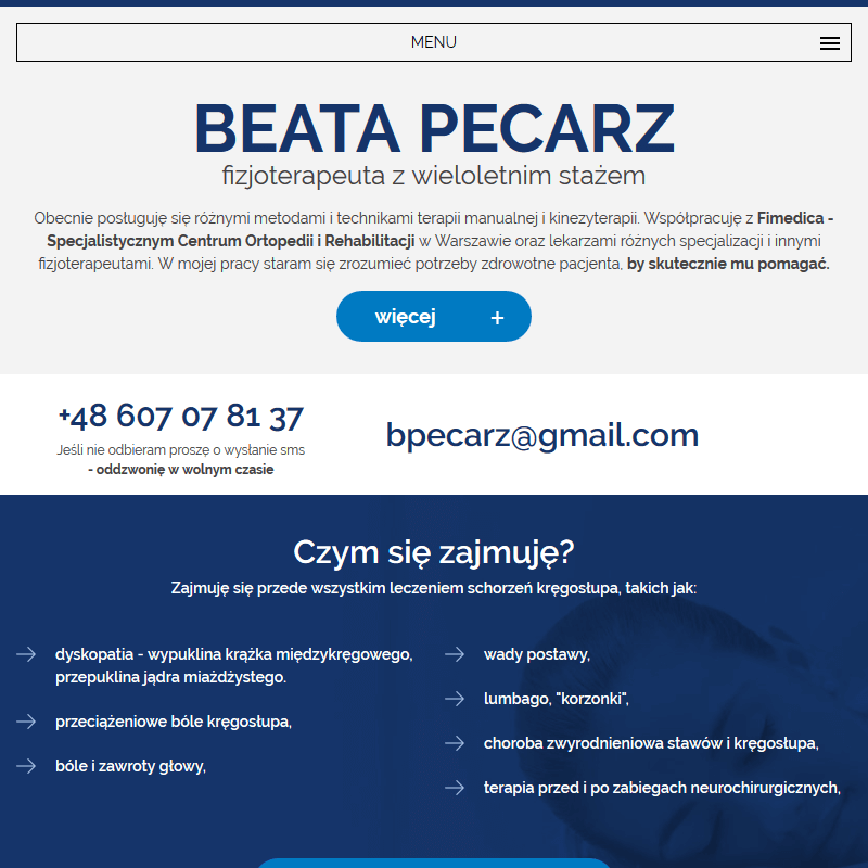 Rehabilitacja kręgosłupa lędźwiowego - Warszawa