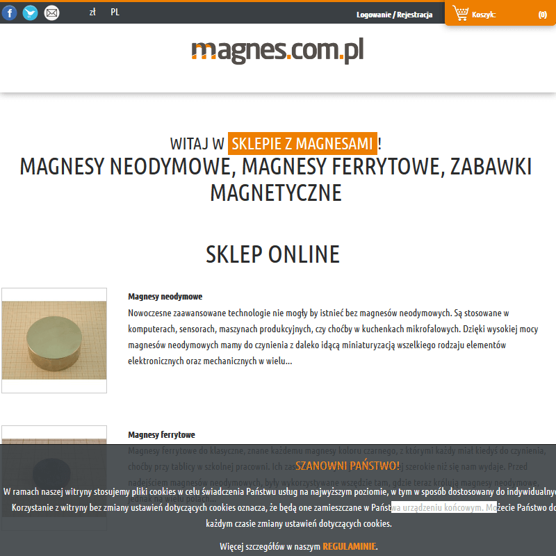 Złote magnesy neodymowe