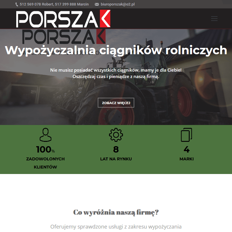 Wypożyczalnia ciągników i siewników