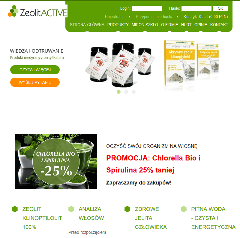 Odtruwanie organizmu - Zeolit